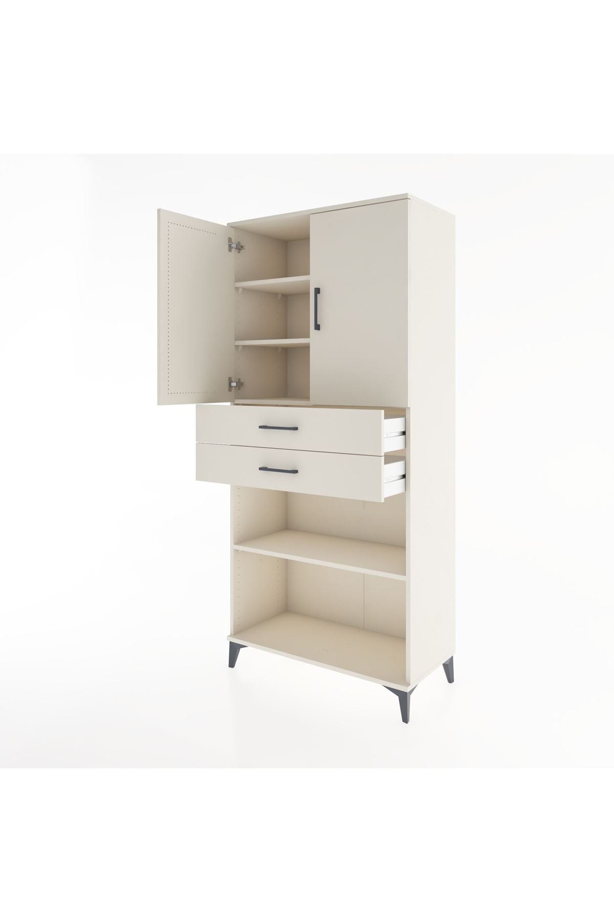 Hyperion Dolap 4 Raflı 2 Çekmeceli 2 Kapaklı 88x44x195 - S60M075V1B