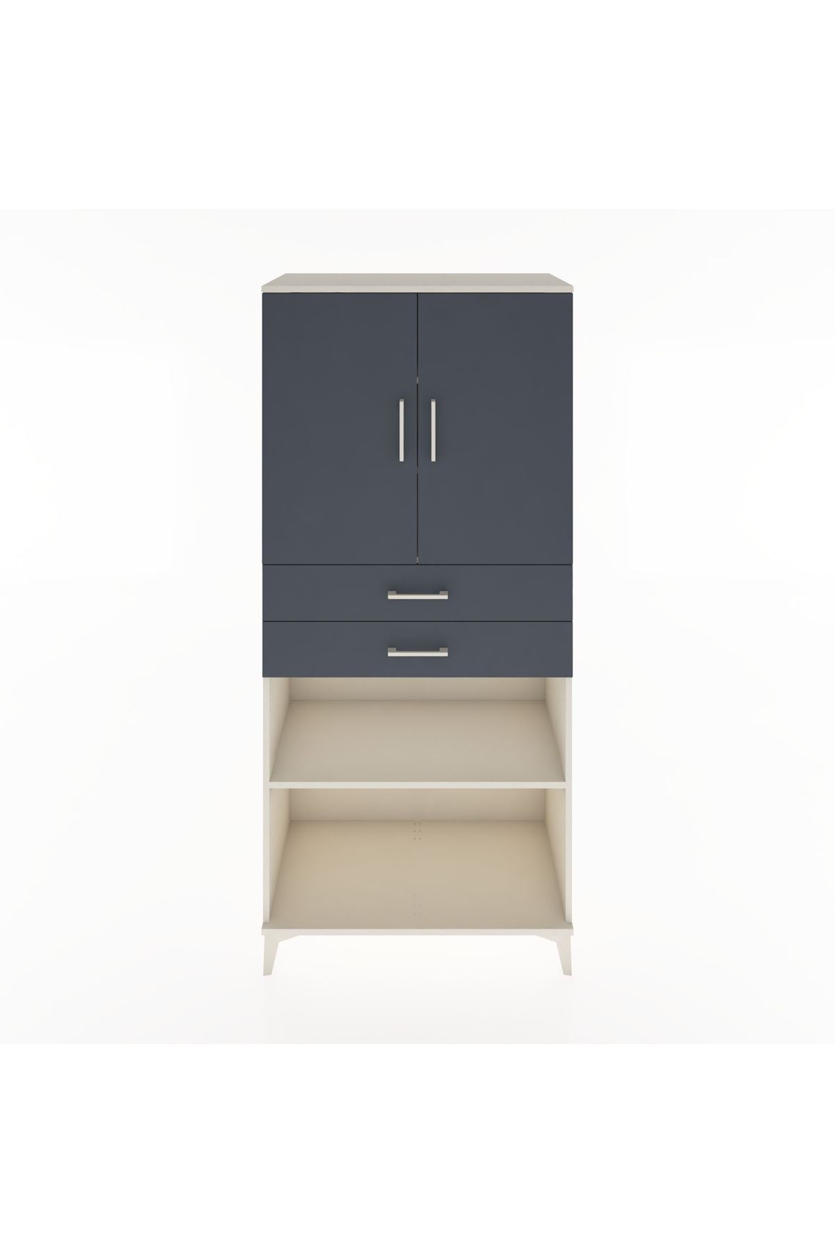 Hyperion Dolap 4 Raflı 2 Çekmeceli 2 Kapaklı 88x44x195 - S60M075V2B