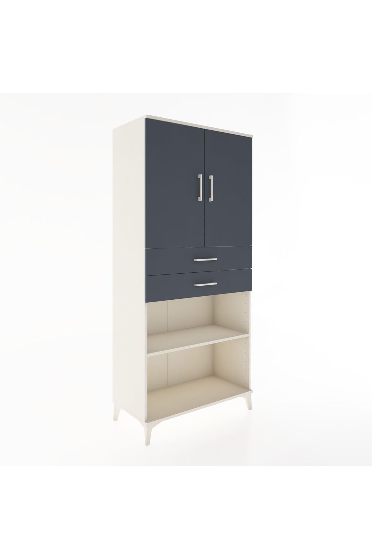 Hyperion Dolap 4 Raflı 2 Çekmeceli 2 Kapaklı 88x44x195 - S60M075V2B