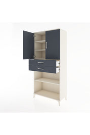 Hyperion Dolap 4 Raflı 2 Çekmeceli 2 Kapaklı 88x44x195 - S60M075V2B