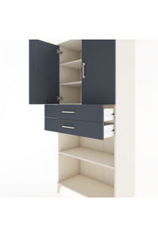 Hyperion Dolap 4 Raflı 2 Çekmeceli 2 Kapaklı 88x44x195 - S60M075V2B