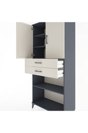 Hyperion Dolap 4 Raflı 2 Çekmeceli 2 Kapaklı 88x44x195 - S60M075V4B