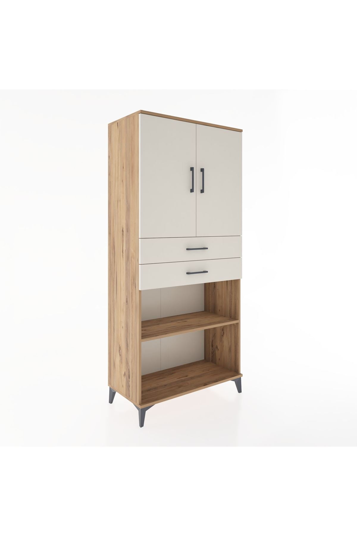 Hyperion Dolap 4 Raflı 2 Çekmeceli 2 Kapaklı 88x44x195 - S60M075V7B