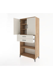Hyperion Dolap 4 Raflı 2 Çekmeceli 2 Kapaklı 88x44x195 - S60M075V7B