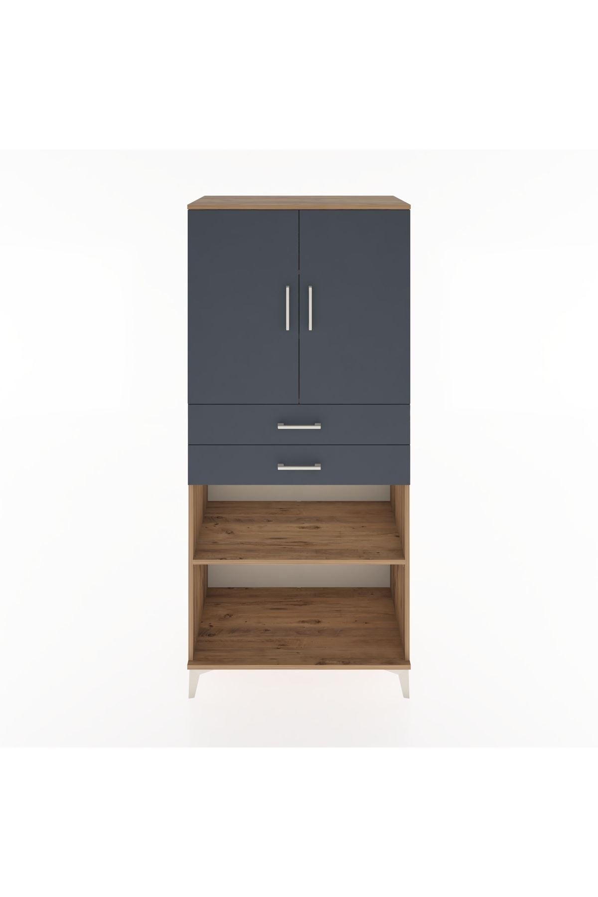 Hyperion Dolap 4 Raflı 2 Çekmeceli 2 Kapaklı 88x44x195 - S60M075V8B