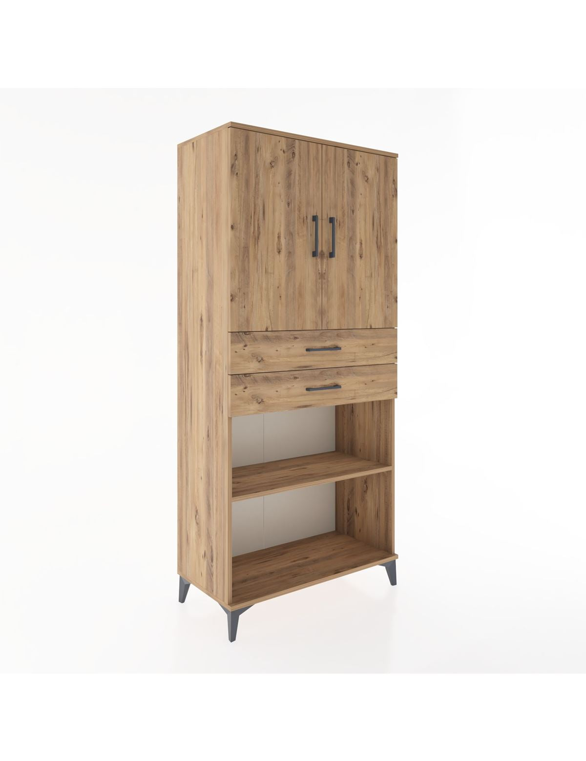 Hyperion Dolap 4 Raflı 2 Çekmeceli 2 Kapaklı 88x44x195 - S60M075V9B