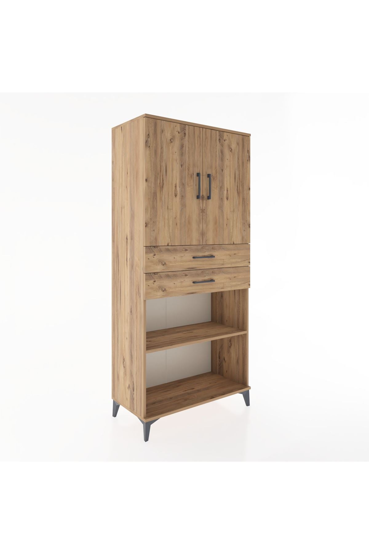 Hyperion Dolap 4 Raflı 2 Çekmeceli 2 Kapaklı 88x44x195 - S60M075V9B