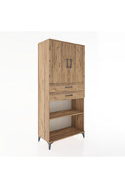 Hyperion Dolap 4 Raflı 2 Çekmeceli 2 Kapaklı 88x44x195 - S60M075V9B