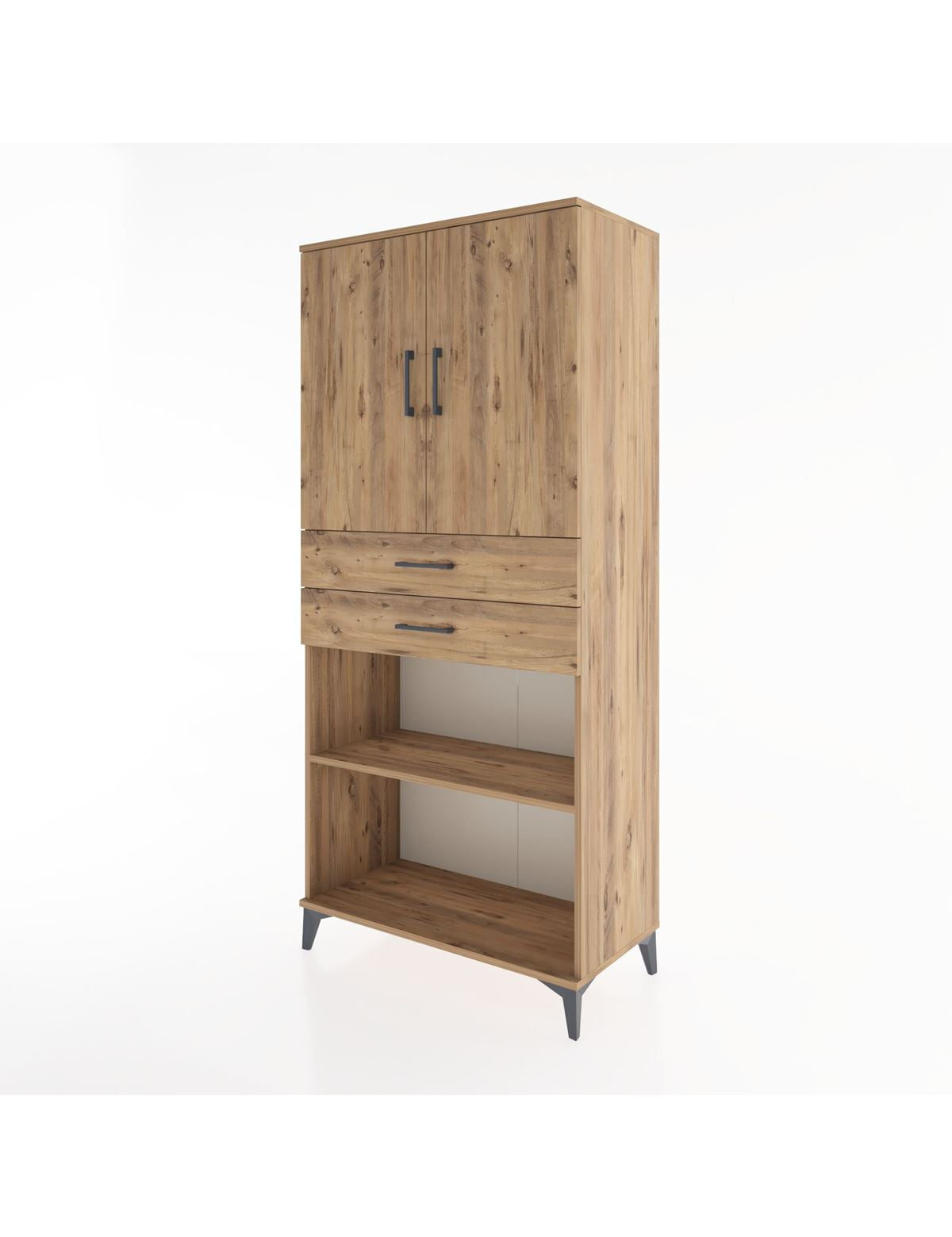 Hyperion Dolap 4 Raflı 2 Çekmeceli 2 Kapaklı 88x44x195 - S60M075V9B