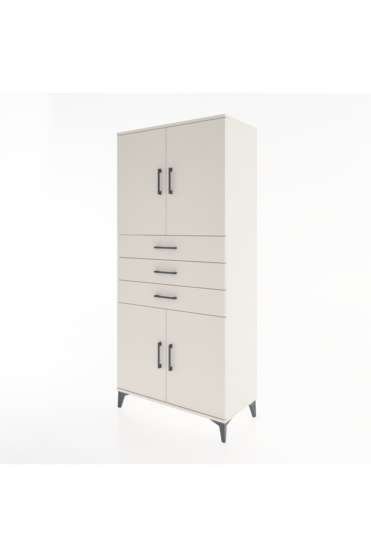 Hyperion Dolap 3 Raflı 3 Çekmeceli 4 Kapaklı 88x44x195 - S60M077V1B