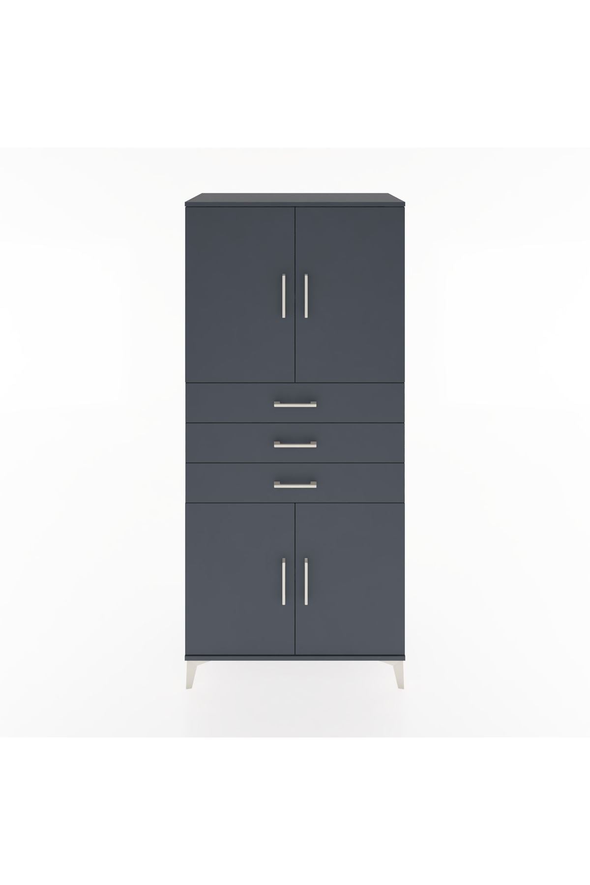 Hyperion Dolap 3 Raflı 3 Çekmeceli 4 Kapaklı 88x44x195 - S60M077V5B