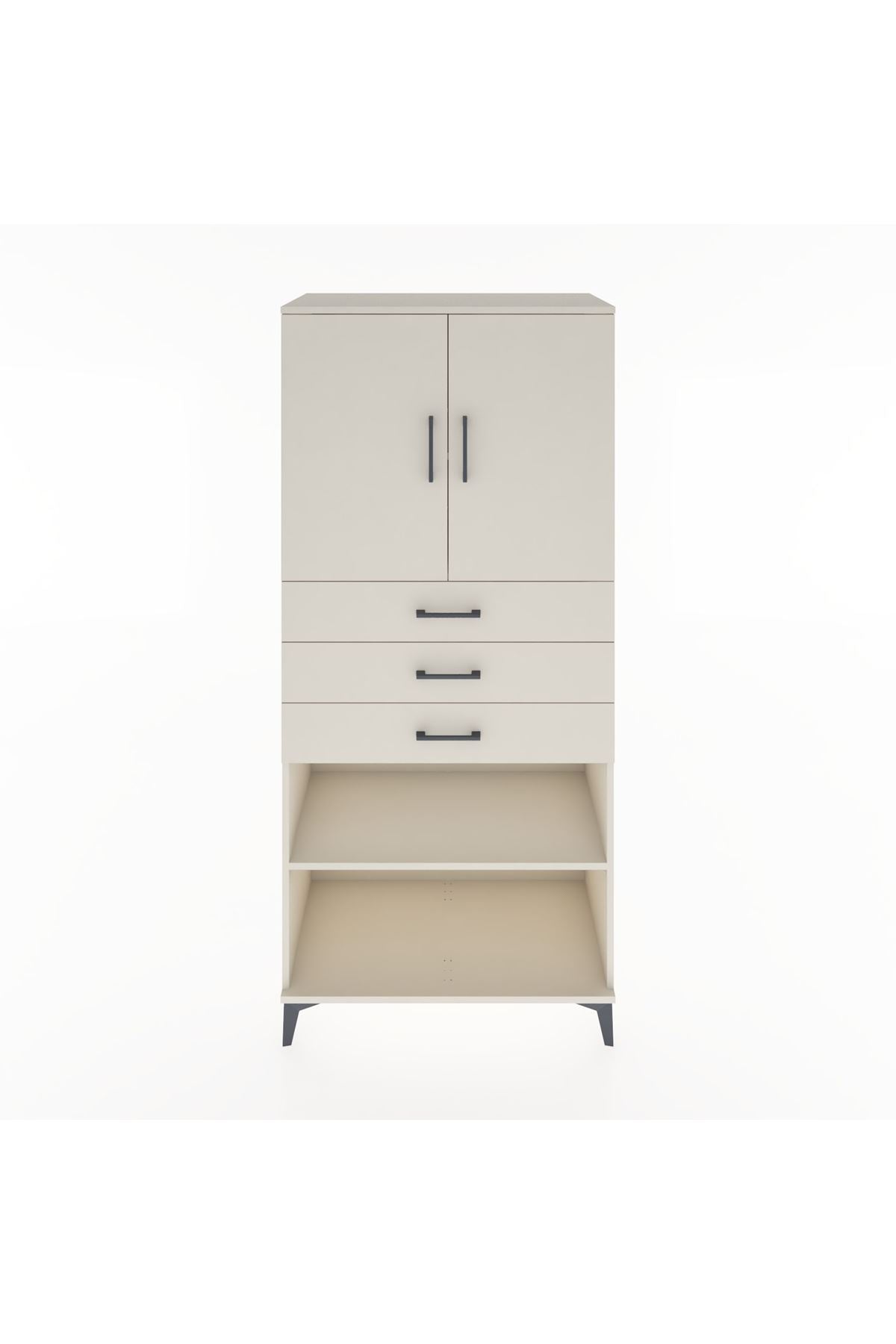 Hyperion Dolap 3 Raflı 3 Çekmeceli 2 Kapaklı 88x44x195 - S60M078V1B