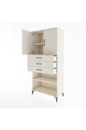 Hyperion Dolap 3 Raflı 3 Çekmeceli 2 Kapaklı 88x44x195 - S60M078V1B