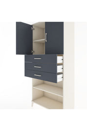 Hyperion Dolap 3 Raflı 3 Çekmeceli 2 Kapaklı 88x44x195 - S60M078V2B