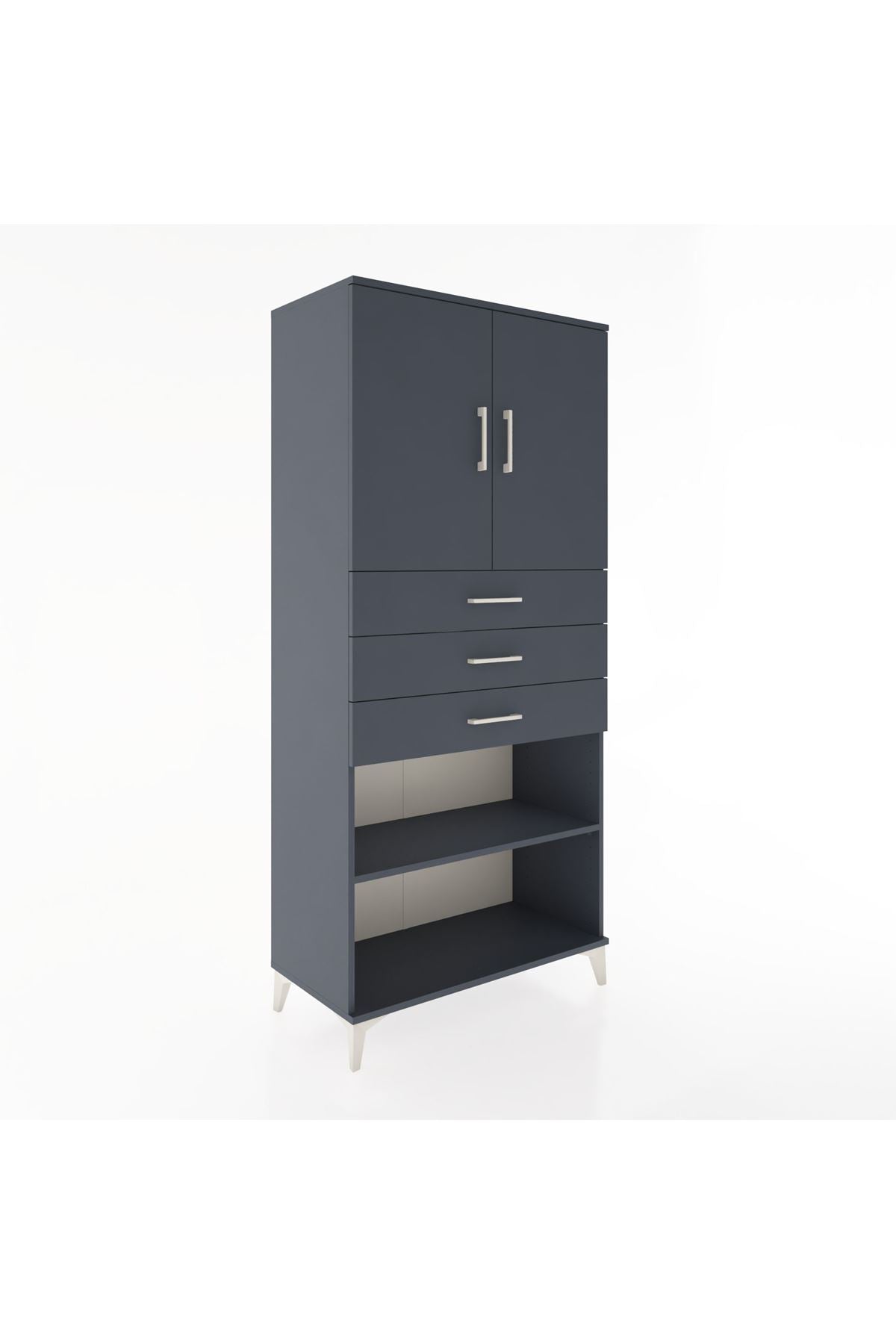 Hyperion Dolap 3 Raflı 3 Çekmeceli 2 Kapaklı 88x44x195 - S60M078V5B
