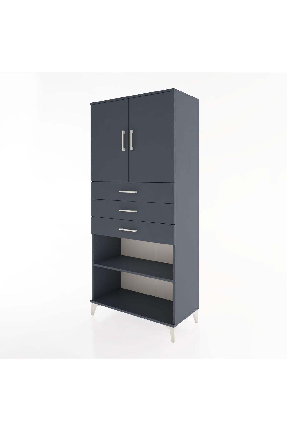 Hyperion Dolap 3 Raflı 3 Çekmeceli 2 Kapaklı 88x44x195 - S60M078V5B