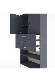 Hyperion Dolap 3 Raflı 3 Çekmeceli 2 Kapaklı 88x44x195 - S60M078V5B