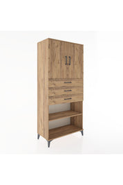 Hyperion Dolap 3 Raflı 3 Çekmeceli 2 Kapaklı 88x44x195 - S60M078V9B