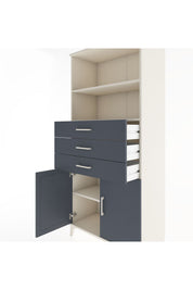 Hyperion Dolap 3 Raflı 3 Çekmeceli 2 Kapaklı 88x44x195 - S60M079V2B