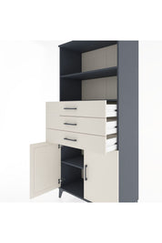 Hyperion Dolap 3 Raflı 3 Çekmeceli 2 Kapaklı 88x44x195 - S60M079V4B