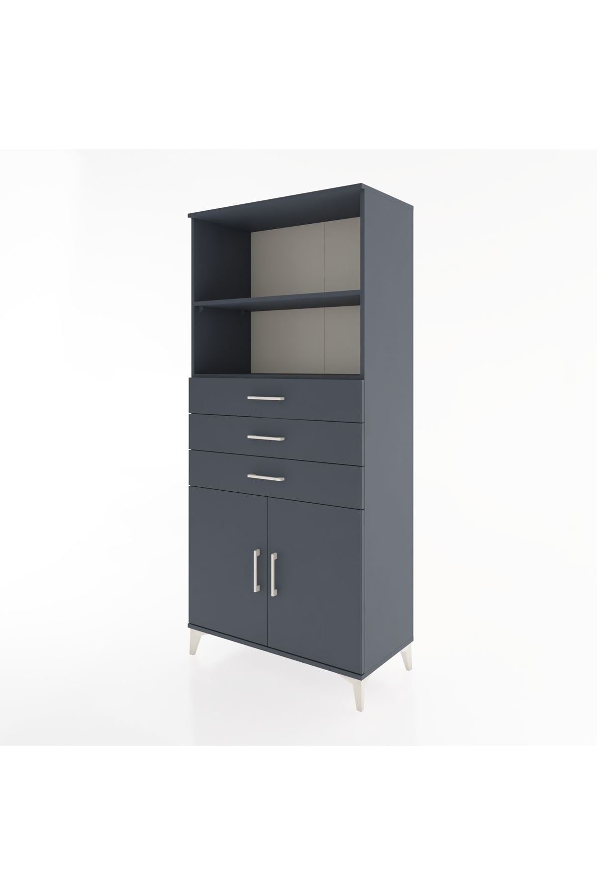 Hyperion Dolap 3 Raflı 3 Çekmeceli 2 Kapaklı 88x44x195 - S60M079V5B