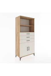 Hyperion Dolap 3 Raflı 3 Çekmeceli 2 Kapaklı 88x44x195 - S60M079V7B