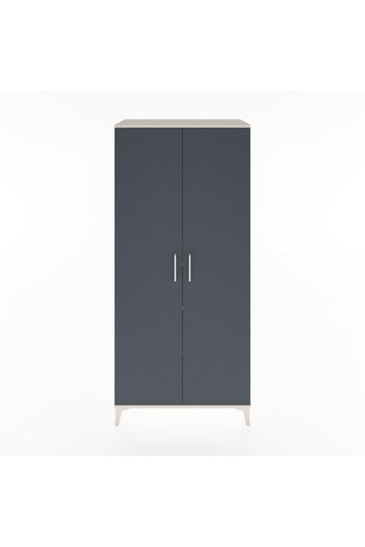 Hyperion Dolap 3 Raflı 2 Kapaklı Tek Askılı 88x44x195 - S60M080V2B