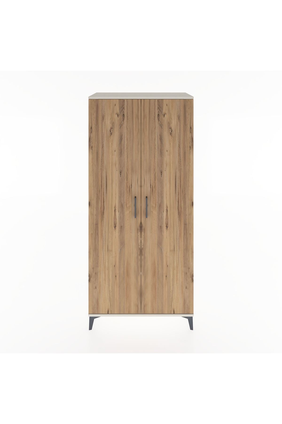 Hyperion Dolap 3 Raflı 2 Kapaklı Tek Askılı 88x44x195 - S60M080V3B