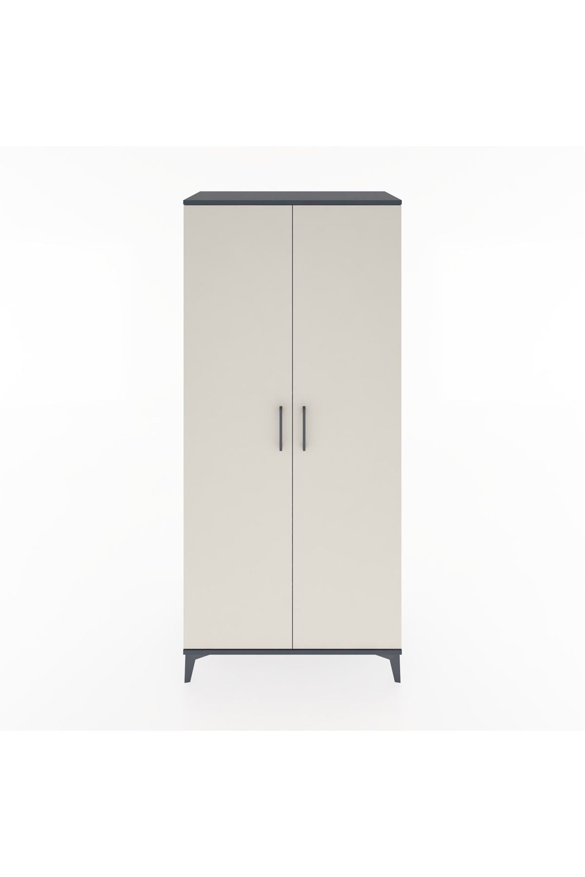 Hyperion Dolap 3 Raflı 2 Kapaklı Tek Askılı 88x44x195 - S60M080V4B