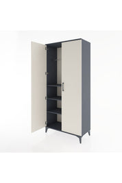 Hyperion Dolap 3 Raflı 2 Kapaklı Tek Askılı 88x44x195 - S60M080V4B