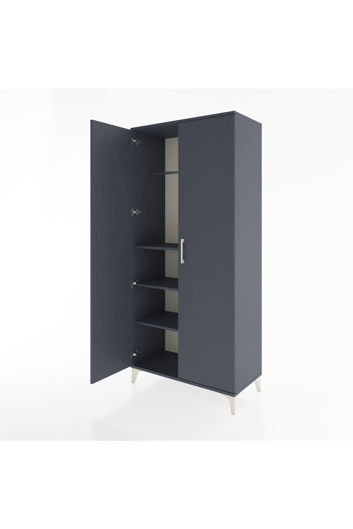 Hyperion Dolap 3 Raflı 2 Kapaklı Tek Askılı 88x44x195 - S60M080V5B
