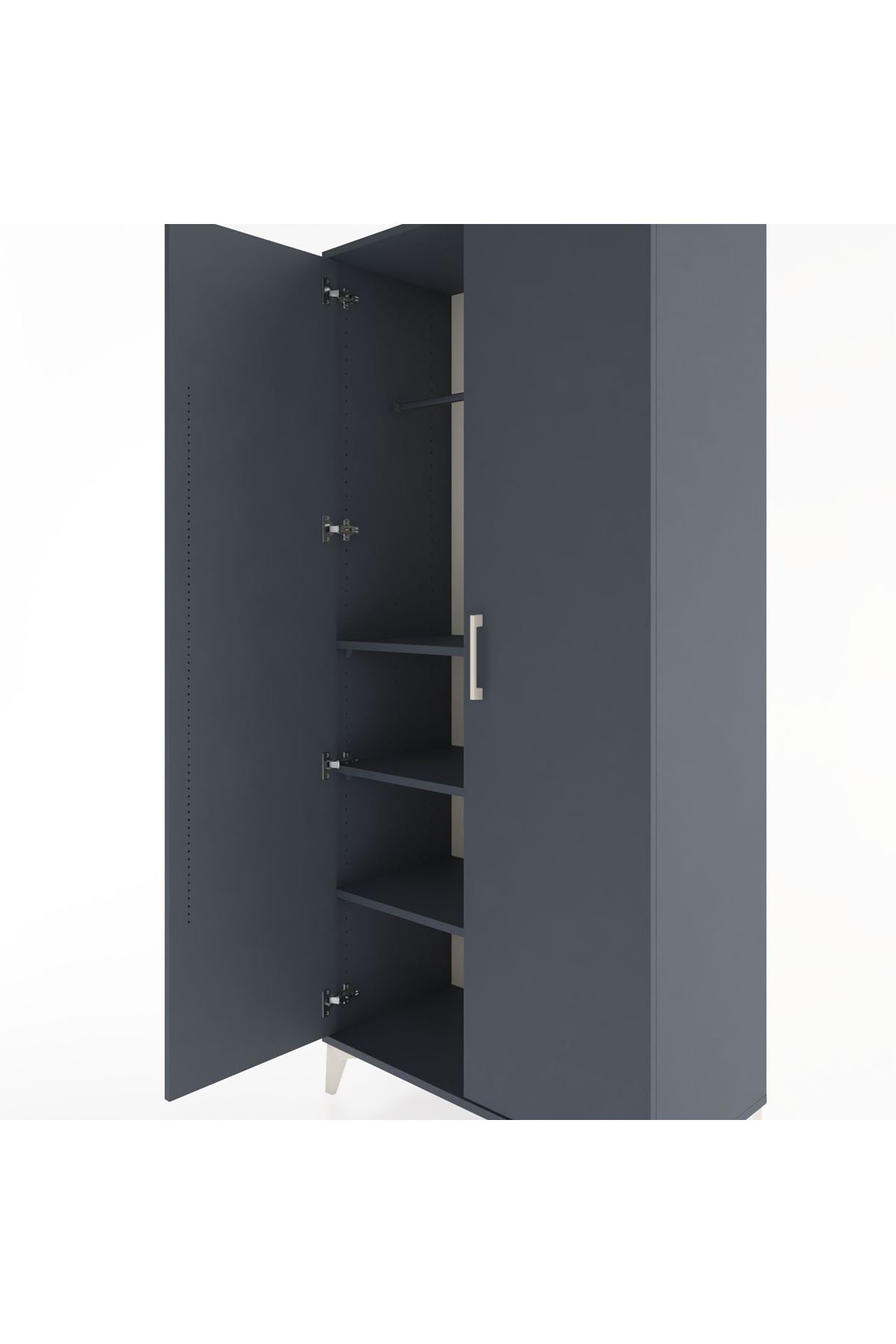 Hyperion Dolap 3 Raflı 2 Kapaklı Tek Askılı 88x44x195 - S60M080V5B