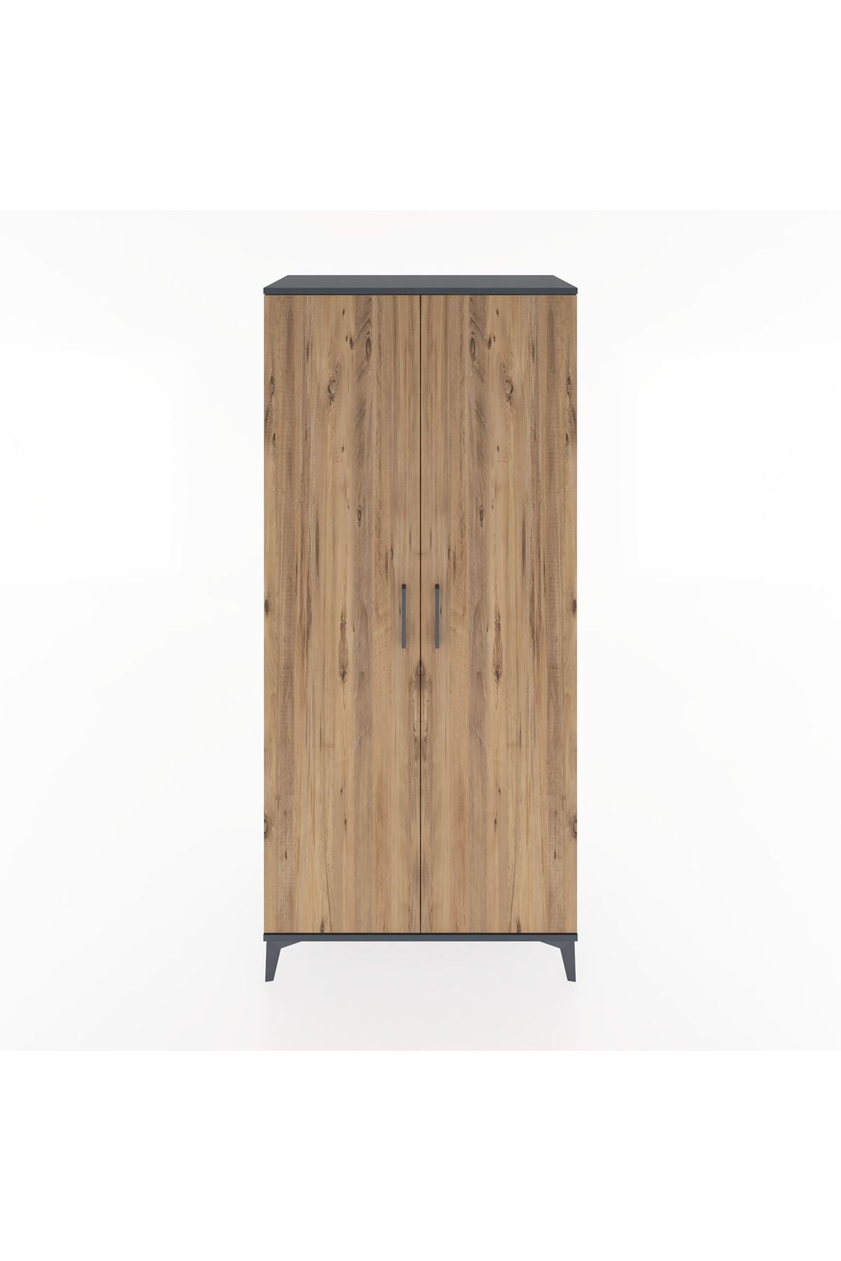 Hyperion Dolap 3 Raflı 2 Kapaklı Tek Askılı 88x44x195 - S60M080V6B