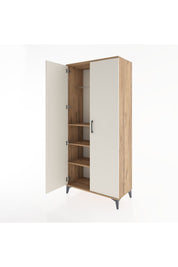 Hyperion Dolap 3 Raflı 2 Kapaklı Tek Askılı 88x44x195 - S60M080V7B