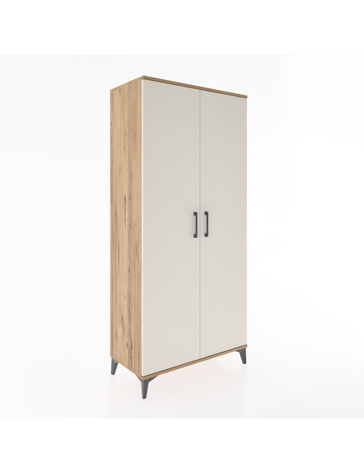 Hyperion Dolap 3 Raflı 2 Kapaklı Tek Askılı 88x44x195 - S60M080V7B