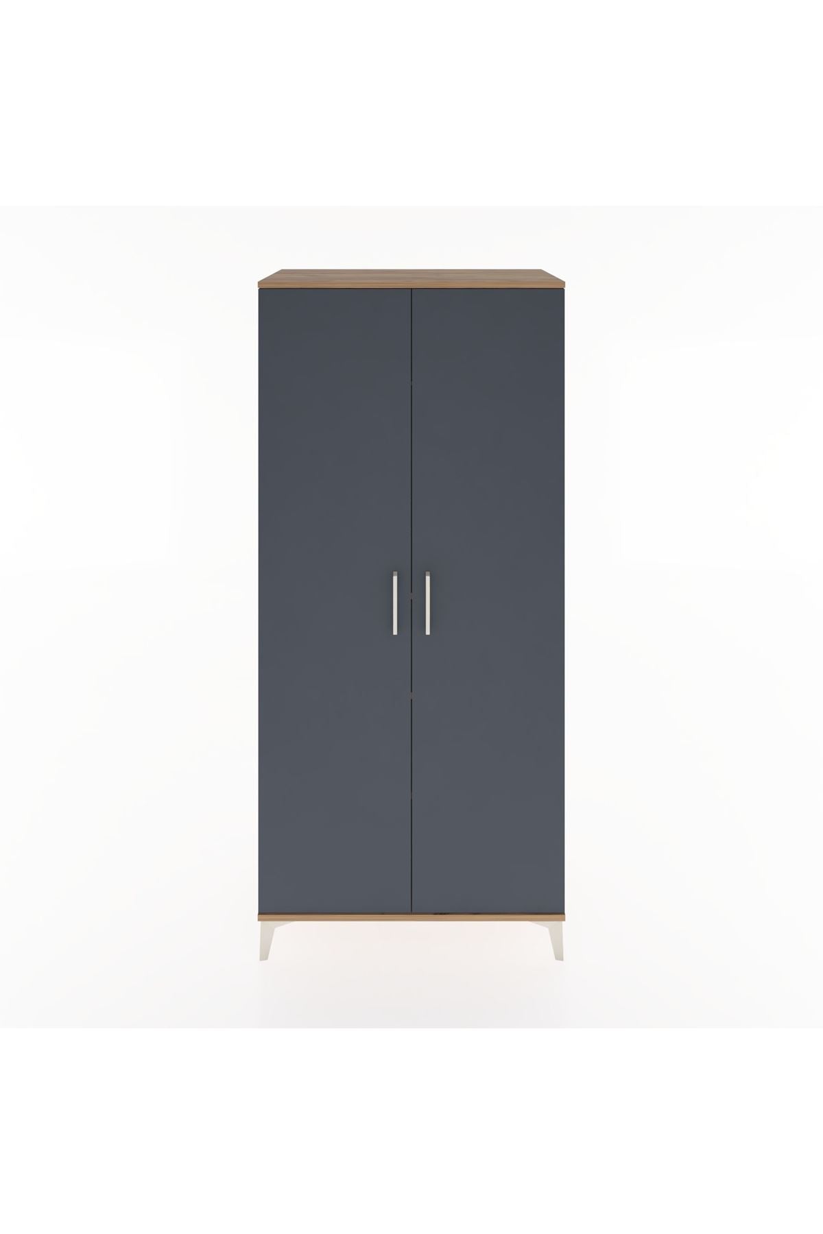 Hyperion Dolap 3 Raflı 2 Kapaklı Tek Askılı 88x44x195 - S60M080V8B
