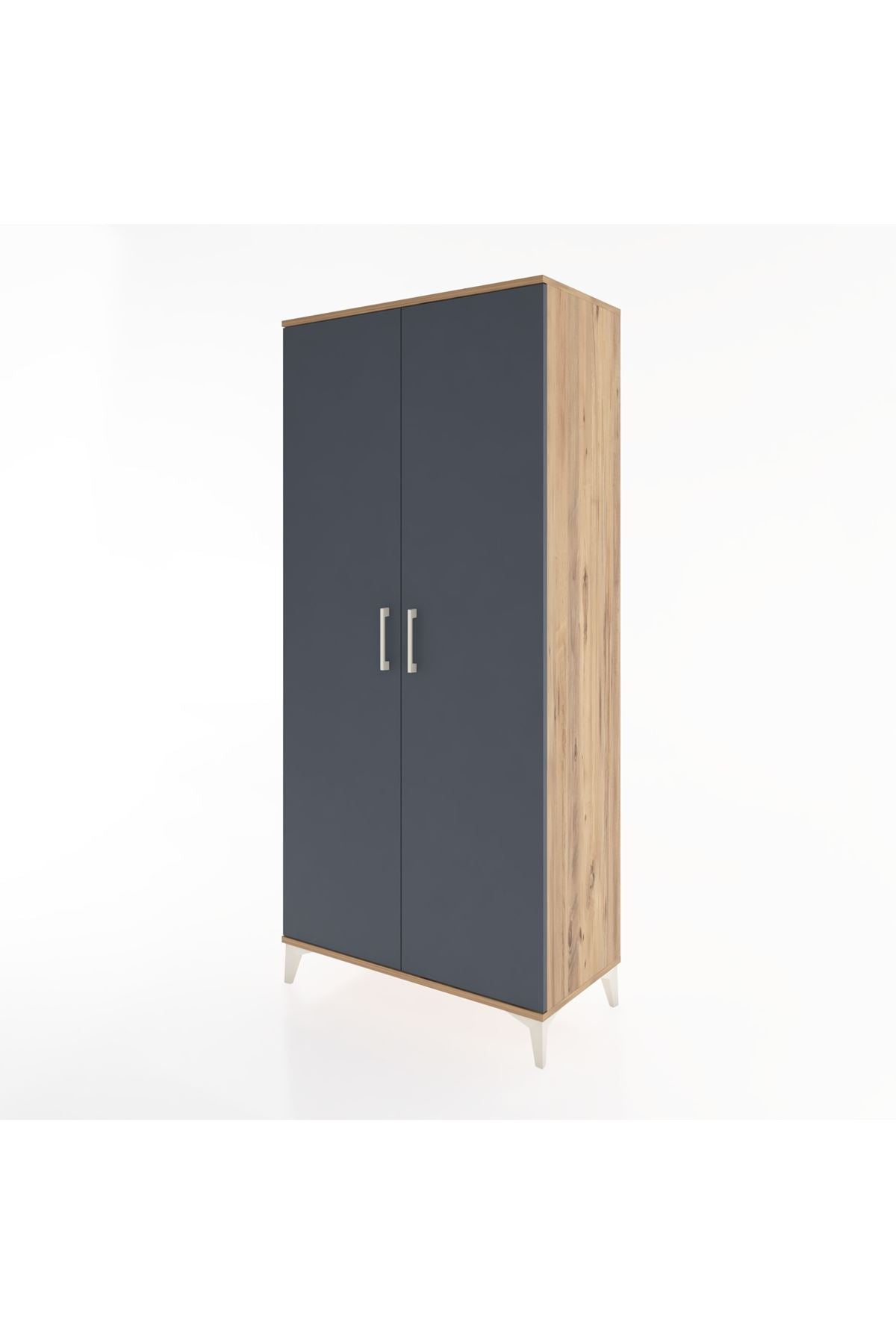 Hyperion Dolap 3 Raflı 2 Kapaklı Tek Askılı 88x44x195 - S60M080V8B