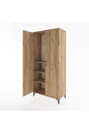 Hyperion Dolap 3 Raflı 2 Kapaklı Tek Askılı 88x44x195 - S60M080V9B