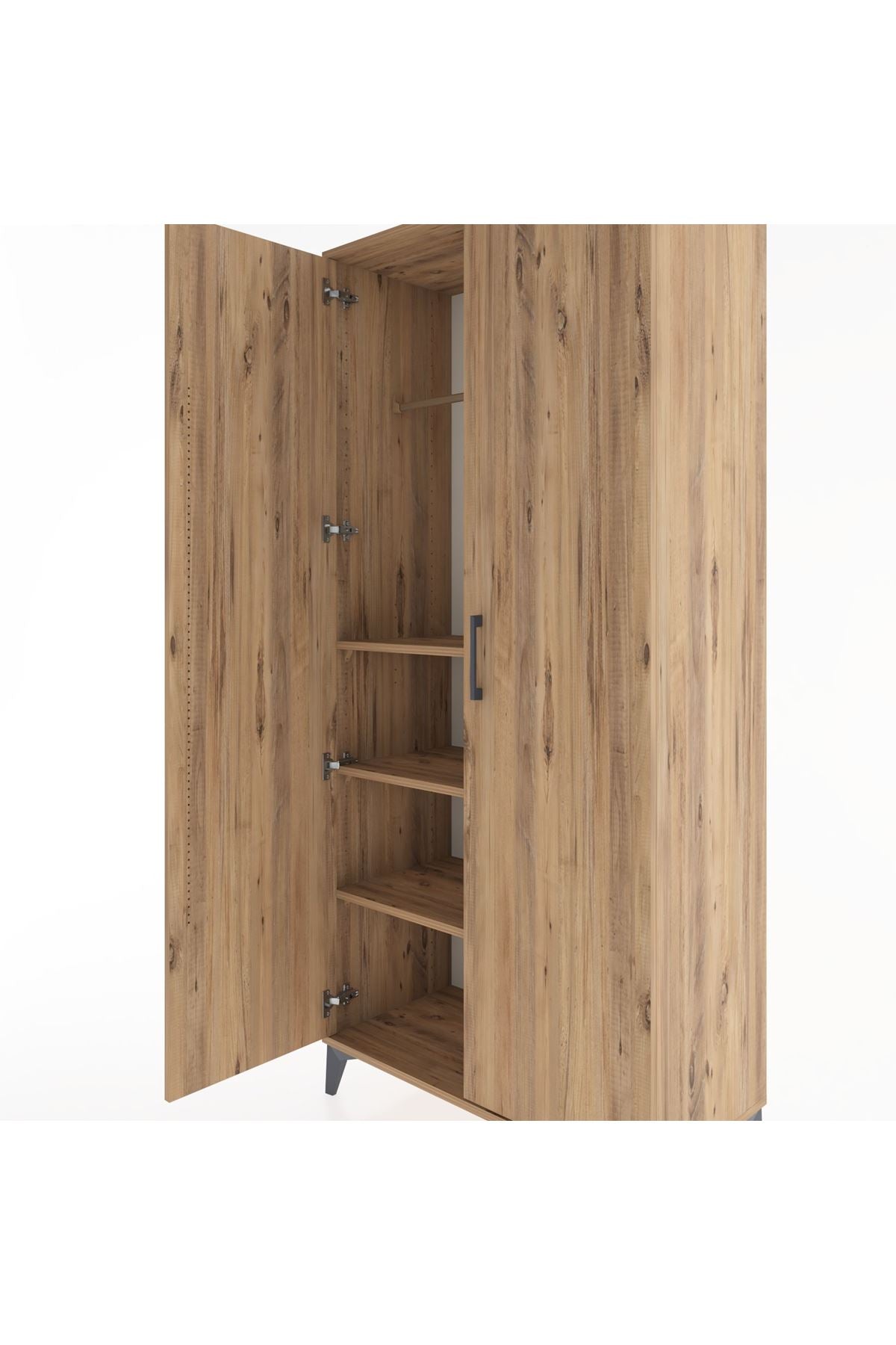Hyperion Dolap 3 Raflı 2 Kapaklı Tek Askılı 88x44x195 - S60M080V9B