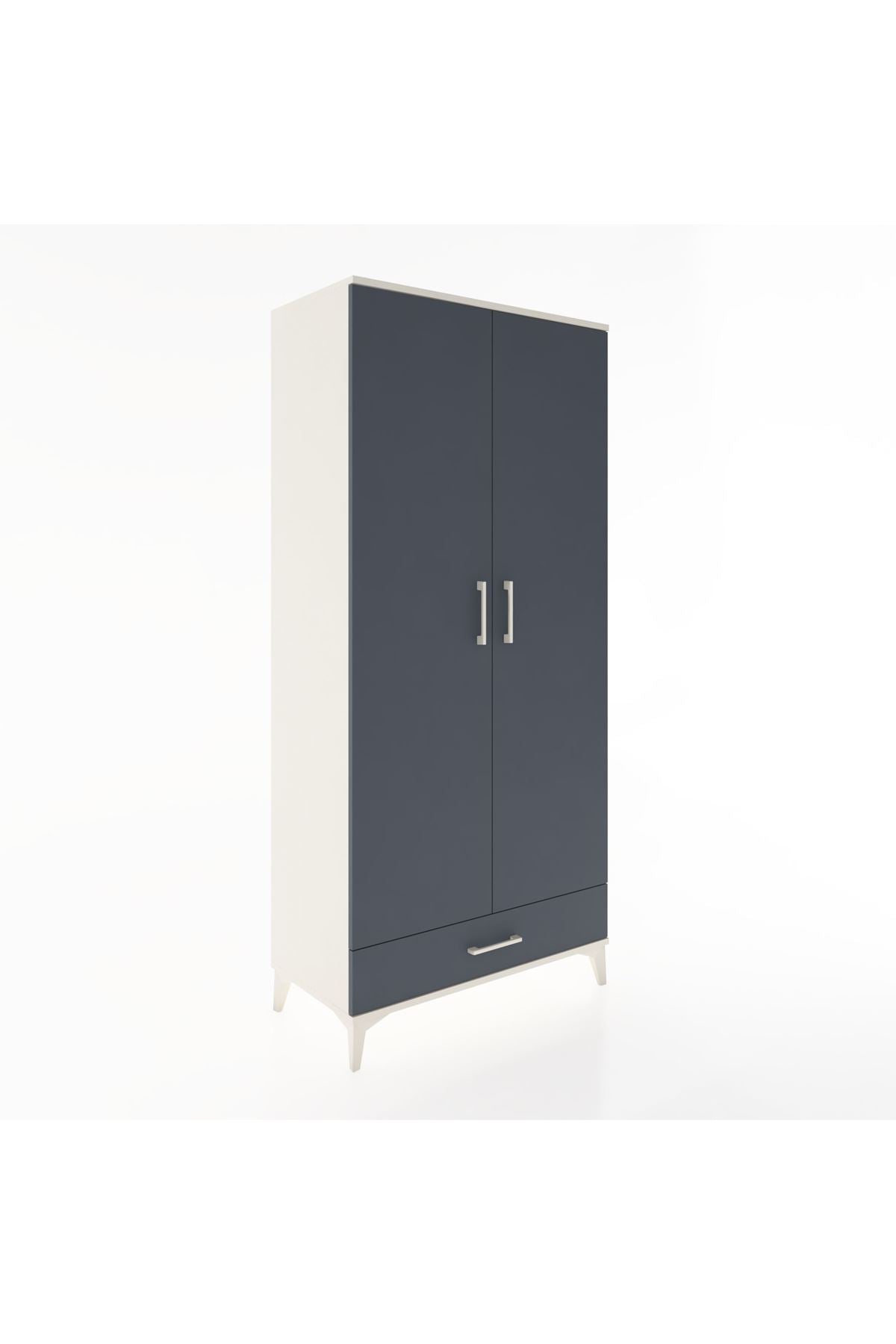 Hyperion Dolap 3 Raflı Tek Çekmeceli Tek Askılı 88x44x195 - S60M082V2B