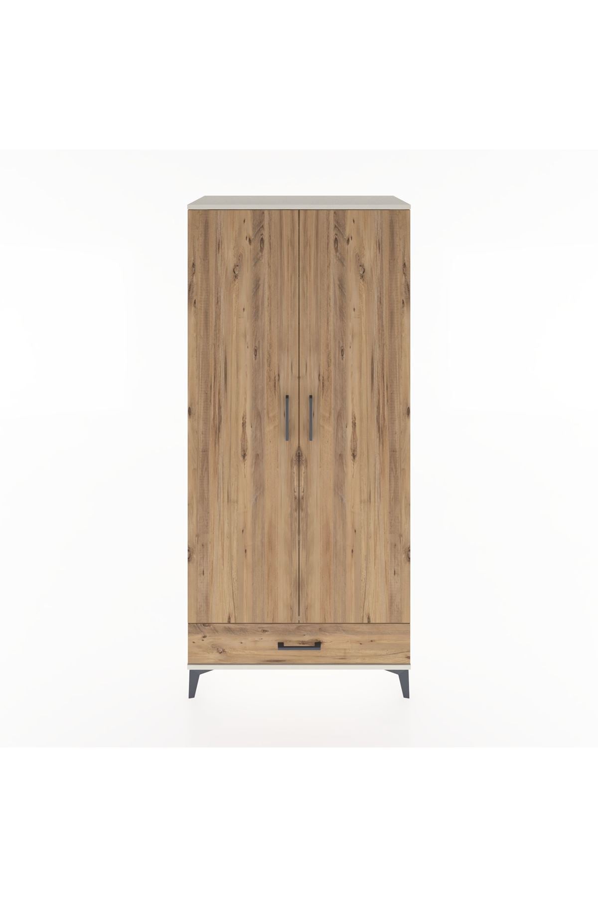Hyperion Dolap 3 Raflı Tek Çekmeceli Tek Askılı 88x44x195 - S60M082V3B