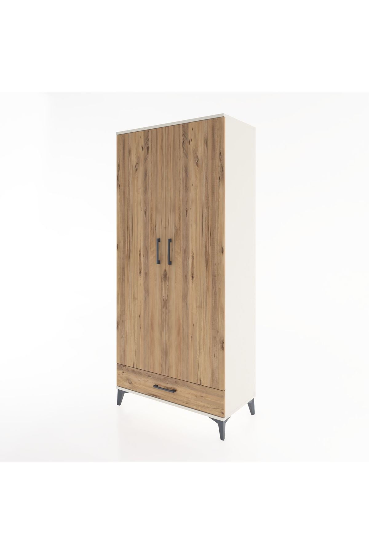 Hyperion Dolap 3 Raflı Tek Çekmeceli Tek Askılı 88x44x195 - S60M082V3B