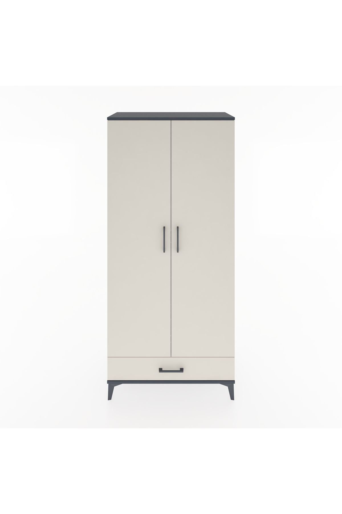 Hyperion Dolap 3 Raflı Tek Çekmeceli Tek Askılı 88x44x195 - S60M082V4B