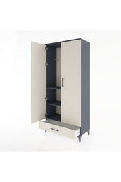 Hyperion Dolap 3 Raflı Tek Çekmeceli Tek Askılı 88x44x195 - S60M082V4B