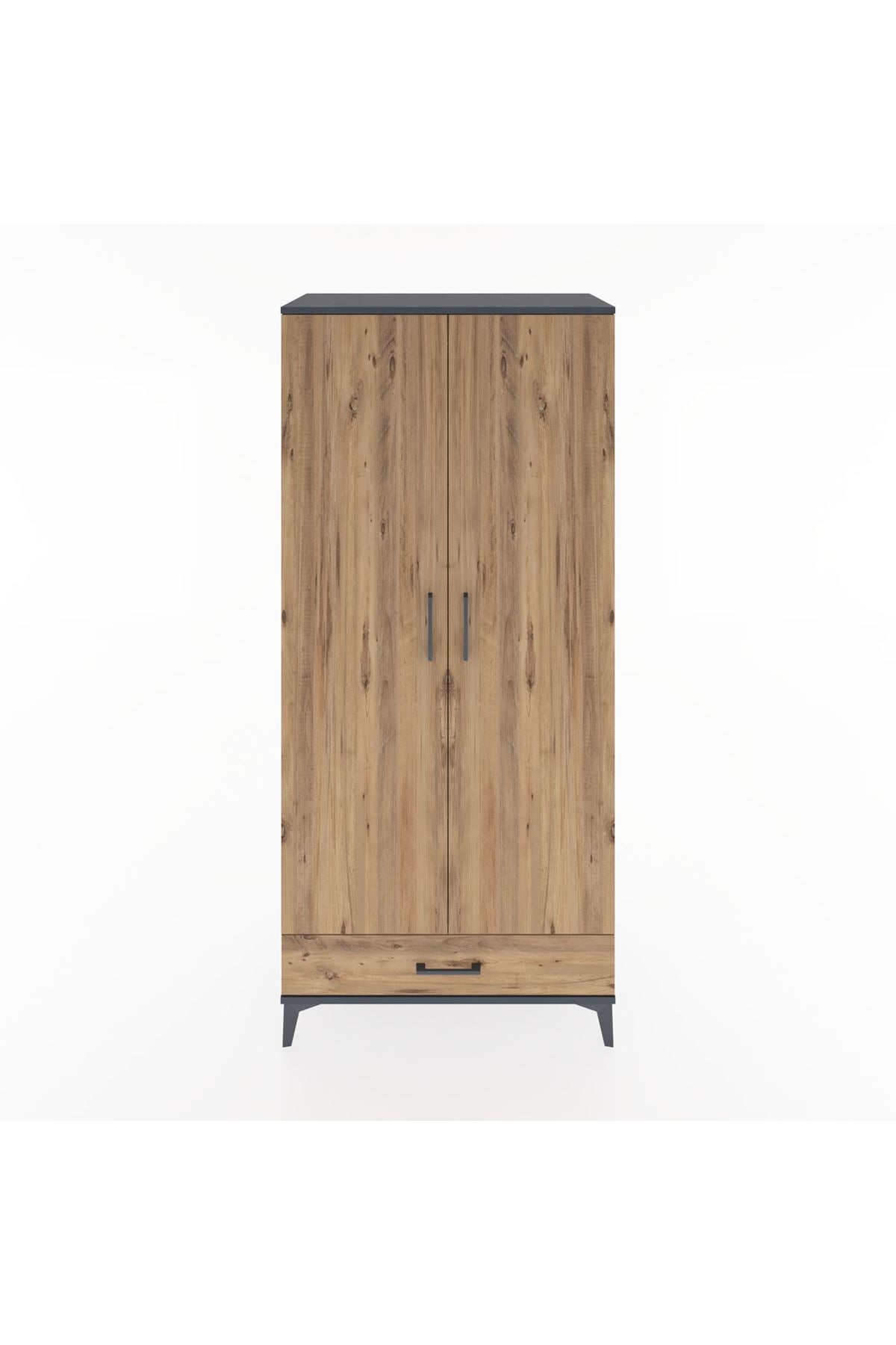 Hyperion Dolap 3 Raflı Tek Çekmeceli Tek Askılı 88x44x195 - S60M082V6B