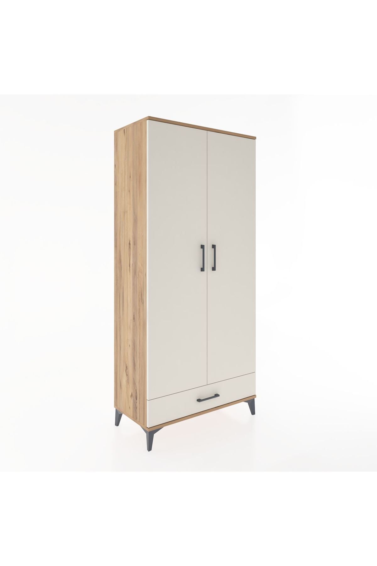 Hyperion Dolap 3 Raflı Tek Çekmeceli Tek Askılı 88x44x195 - S60M082V7B