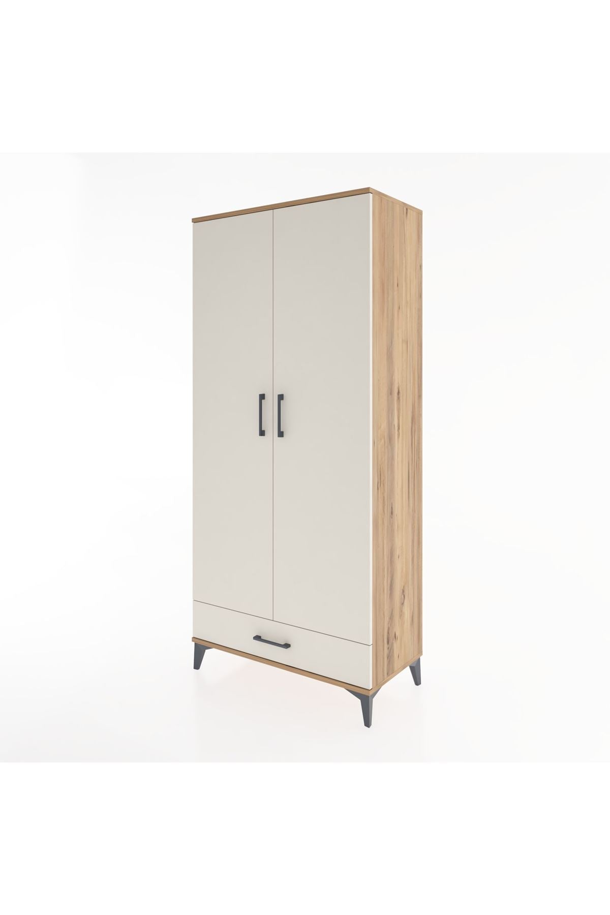 Hyperion Dolap 3 Raflı Tek Çekmeceli Tek Askılı 88x44x195 - S60M082V7B