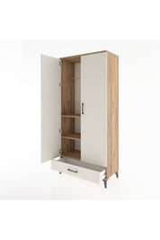 Hyperion Dolap 3 Raflı Tek Çekmeceli Tek Askılı 88x44x195 - S60M082V7B
