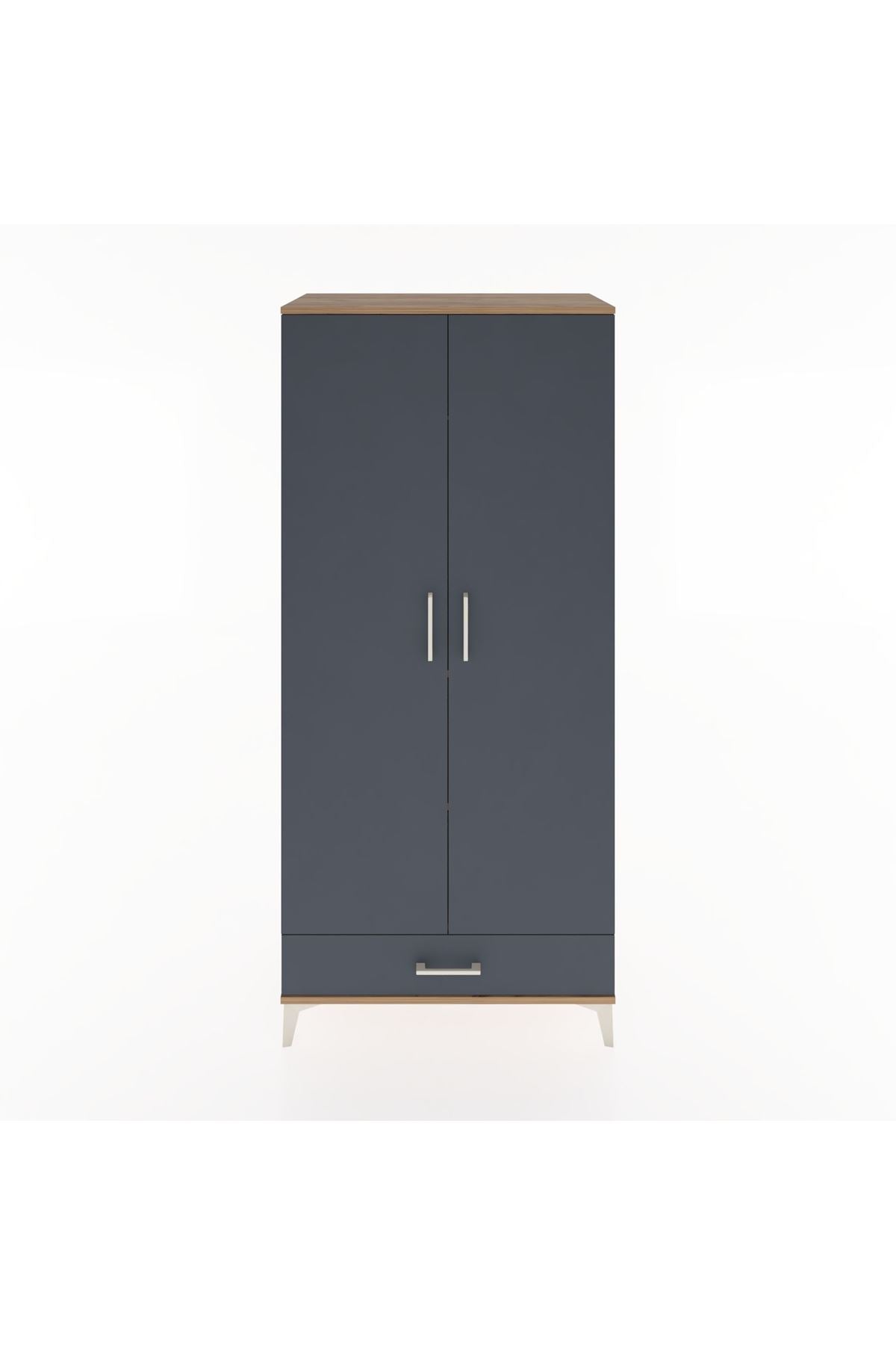 Hyperion Dolap 3 Raflı Tek Çekmeceli Tek Askılı 88x44x195 - S60M082V8B
