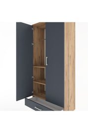 Hyperion Dolap 3 Raflı Tek Çekmeceli Tek Askılı 88x44x195 - S60M082V8B